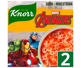 Sopa deshidratada de vengadores KNORR 40 g. Sopa deshidratada de vengadores KNORR 40 g.