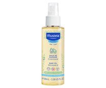 Aceite de masaje para bebe, con aceite de aguacate, que hidrata y suaviza MUSTELA 100 ml.