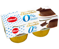 Flan de huevo y chocolate sin azúcares añadidos DHUL 4 x 100 g.
