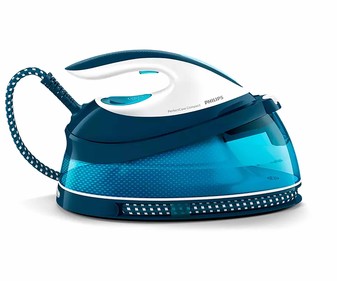 Centro de planchado PHILIPS PerfectCare Compact GC7840/20, suela SteamGlide, autonomía ilimitada, 6,5 bares de presión.