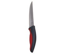 Cuchillo especial para carne con hoja de acero inoxidable de 11cm. y mango bicolor, ACTUEL.