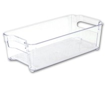 Cajón organizador de plástico transparente para figrofífico, 5 litros, 32x15,7x10cm. MONDEX.