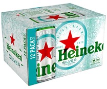 Cerveza extra refrescante HEINEKEN SILVER pack 12x33 cl.