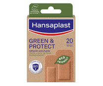 Apósitos adhesivos extra fuertes, hecho a partir de fibras biodegradables HANSAPLAST Green & protect 20 uds.