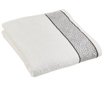 Toalla de lavabo sostenible, 80% algodón 20% poliéster reciclado, densidad de 450g/m², color blanco, ACTUEL.