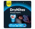 Pañales de noche talla 7 (calzoncillos absorbentes), para niños de 17 a 30 kilogramos y de 4 a 7 años DRYNITES Pijama pants 16 uds.