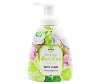 Jabón de manos en textura mousse con lima y coco BECASAN NATURE 500 ml.