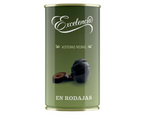 Aceitunas negras sin hueso en rodajas EXCELENCIA lata de 175 g.