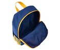 Mochila preescolar diseño espacio, color azul y naranja, PRODUCTO ALCAMPO, 23x30x3cm.