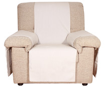 Funda salvasofá color lino para sillón relax de 1 plaza, PRODUCTO ALCAMPO.