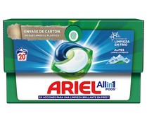 Detergente en cápsulas ARIEL 3en1 20 lavados.