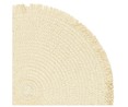 Mantel individual redondo con flecos color beige, HOME DECO FACTORY.