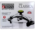 Olla express clásica de puente de acero inoxidable, con doble sistema de seguridad, 8 litros MONIX.