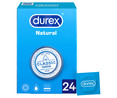 Preservativos lubricados clásicos de latex DUREX Natural 24 uds.
