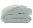 Relleno nórdico bicolor reversible para cama de 150cm, 300g/m², NATURALS, color beige/verde.