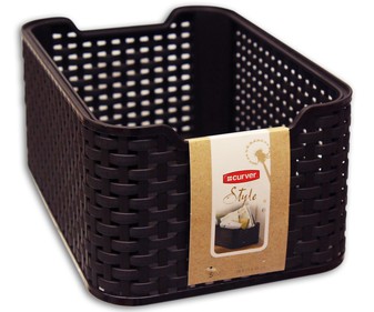 Caja cesto multiusos resistente al agua y la humedad, 7 litros, modelo My Style, color marrón chocolate CURVER 1 Unidad. Caja cesto multiusos resistente al agua y la humedad, 7 litros, modelo My Style, color marrón chocolate CURVER 1 Unidad.