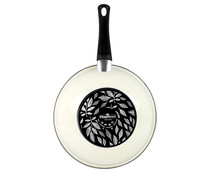Wok de acero esmaltado de 28cm, apto para inducción, MAGEFESA Cream.