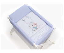 Minicuna de madera de haya con patas en forma de tijera, PISPAS.