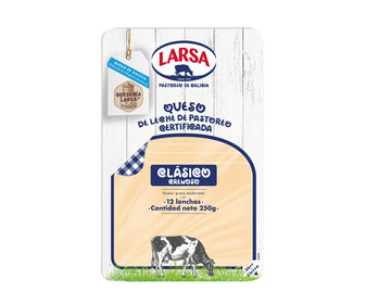 Queso en lonchas cremoso LARSA CLÁSICO 12 uds. 250 g. Queso en lonchas cremoso LARSA CLÁSICO 12 uds. 250 g.