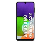 Smartphone 16,25cm (6,4") SAMSUNG Galaxy A22 4G SM-A225FLKGEUB negro, Octa-Core, 4GB Ram, 128GB, microSD, 48+8+2+2 Mpx, Dual-Sim, Android.