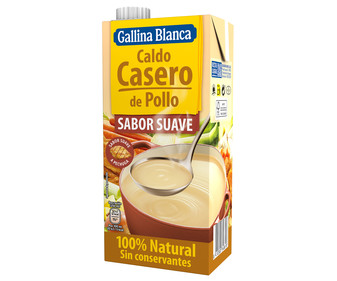 Caldo de pollo suave 100% natural GALLINA BLANCA brik de 1 l Caldo de pollo suave 100% natural GALLINA BLANCA brik de 1 l