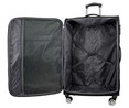 Maleta de cabina soft de 55 cm color negro y 8 ruedas, AIRPORT ALCAMPO.