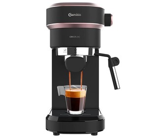 Cafetera espresso CECOTEC Cafelizzia 890 Rose, presión 20 bar, vaporizador, Modo Auto 1-2 cafés, calienta tazas.