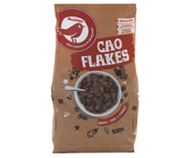 Cereal con copo de trigo con chocolate PRODUCTO ALCAMPO CAO FLAKES 500 g.