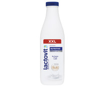 Gel de baño o ducha con vitaminas y proteinas de la leche, para pieles normales a secas LACTOVIT Nutritivo 1000 ml.