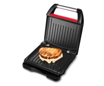 Grill GEORGE FOREMAN Steel Family, 1650W, revestimiento antiadherente, 28x17cm.