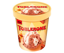 Tarrina de helado al cacao con miel y salsa y trozos de almendra TOBLERONE 480 ml.
