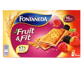 Galletas rellenas de frutos rojos 24,6 gramos pack de 8 unidades Galletas rellenas de frutos rojos 24,6 gramos pack de 8 unidades