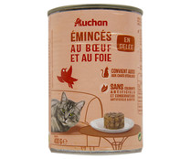 Comida para gatos a base de carne de buey PRODUCTO ALCAMPO 400 g.