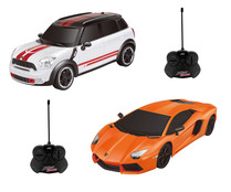 Coche deportivo radiocontrol Black edition con cristales tintados, escala 1:18, RADIOCONTROL.