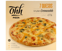 Pizza de 7 quesos cocida en horno de piedra OHH PIZZA 375 g.