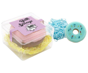 Esponja de baño con forma de rosco + jabón en forma de confeti GIRL POWER. Esponja de baño con forma de rosco + jabón en forma de confeti GIRL POWER.