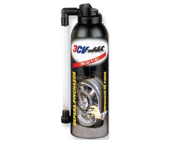 Spray de 335 mililitros de reparador de pinchazos 3CV. Spray de 335 mililitros de reparador de pinchazos 3CV.