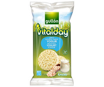 Tortitas de arroz integral, sabor yogur GULLÓN VITALDAY 125,2 g.