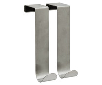 Perchas de acero inoxidable para puertas, medidas: 3x14 centímetros, ACTUEL. Perchas de acero inoxidable para puertas, medidas: 3x14 centímetros, ACTUEL.