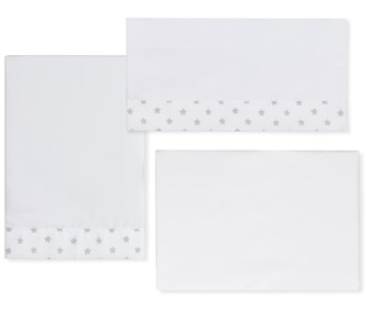 Tríptico para cuna, estampado estrellas, INTERBABY. Tríptico para cuna, estampado estrellas, INTERBABY.