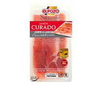 Jamón curado cortado a lascas EL POZO 50 g.