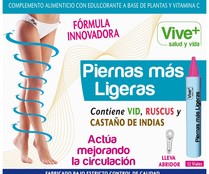 Complemento alimenticio con edulcorante VIVE PLUS SALUD Y VIDA PIERNAS MÁS LIGERAS 12 viales