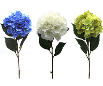 Vara de hortensia artificial surtida en colores, 76 cm, para decoración del hogar, ESSENCIAL.