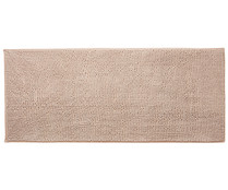 Alfombra de baño de chenilla color biege, 50x120cm., 900g/m² ATUEL.
