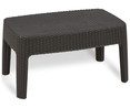 Conjunto de muebles de jardín de resina color marrón, 4 plazas con cojines incluidos, Tarifa Lounge ALLIBERT.