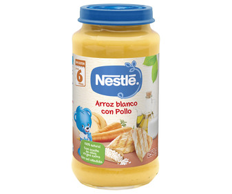 Tarrito de pollo con arroz a partir de 6 meses NESTLÉ 250 g. Tarrito de pollo con arroz a partir de 6 meses NESTLÉ 250 g.