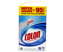 Detergente en polvo azul para blancos y colores COLON 95 lav.