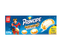 Galletas rellenas de chocolate blanco en forma de estrellas LU PRÍNCIPE 225 g.