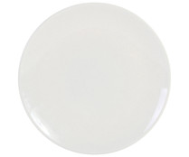 Plato llano redondo de loza color blanco, 26 cm. Mónaco Ivory LA MEDITERRÁNEA.