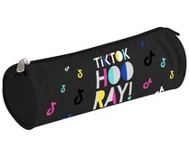 Estuche portatodo 21cm color negro y rosa TIKTOK HOORAY!